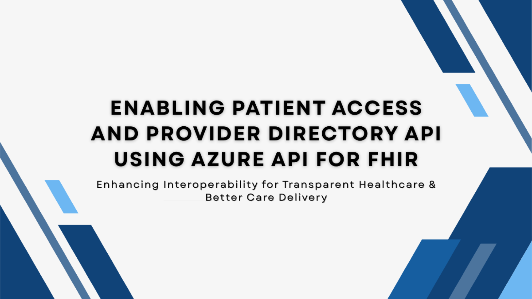 Enabling Patient Access and Provider Directory API using Azure API for FHIR