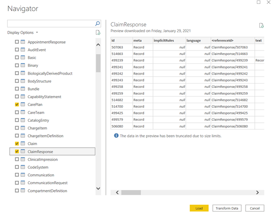 Power BI Desktop - Navigator Transform Data